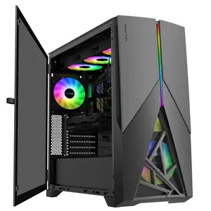 Volledige Toren Gehard Glas Open Lucht Pc Gaming Cpu Case Pc Computer Gamer Case Casin Kast Behuizing