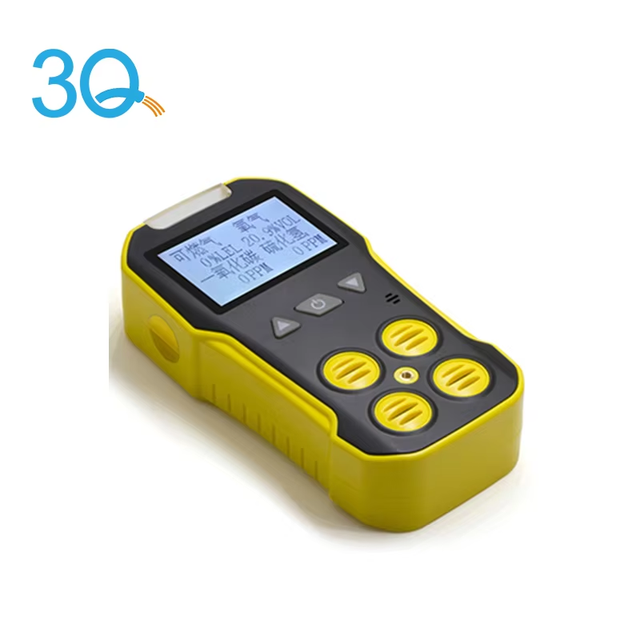 3Q Portable 4-in-1 Gas Detector with O2 EX H2S CO Alarms Triple-proof Gas Analyzers