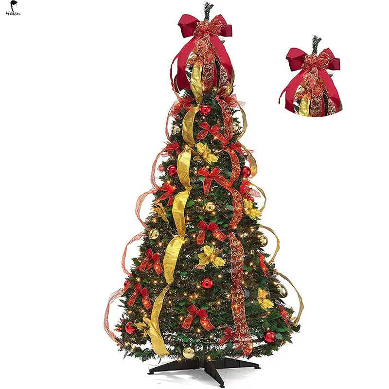 Лидер продаж, Рождественские елки на фабриках, спиральная пагода, автоматическая телескопическая складная Рождественская елка, рождественские вечеринки