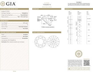 Corte brillante redondo 2,01 quilates K Color excelente IF Diamante Suelto genuino GIA certificado solitarios blancos naturales sueltos para la venta - Product Image 2