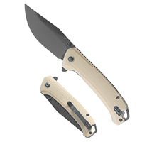 Couteau de poche pliant en acier 14C28N, lame revêtue de titane, manche G10, qualité industrielle, dureté 60HRC, pour le camping en plein air, OEM