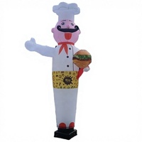 Danseur gonflable publicitaire personnalisé Chef Waving Feidu FD-6437 avec impression par transfert thermique/numérique, pompe à air électrique, en tissu Oxford