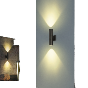 IP65 Outdoor Waterproof Aluminum Decorative LED Wall Sconce Modern Cylindrical Dimmable <b>Warm</b> White Living Room Wall <b>Lamp</b> - Product Image 1