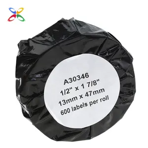 OEM Compatible Dymo 30346 13mm*47mm*600 Labels White Thermal Paper LabelWriter Self-Adhesive Library Barcode Labels