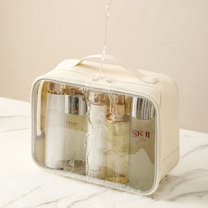 Borsa da trucco portatile di grande capacità per donna nuova cerniera lettera trasparente <span class=keywords><strong>in</strong></span> PVC per balneazione Fitness nuoto da <span class=keywords><strong>viaggio</strong></span> - Product Image 5