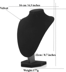 Juego de 2 expositores de terciopelo para collares y pendientes, organizador antienredos para exhibición de joyas en tocadores - Product Image 2