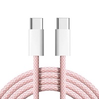 Câble Populaire USB-C vers USB-C en Nylon Tressé, Charge Rapide Super PD 60W 5A, Longueurs 1M et 2M