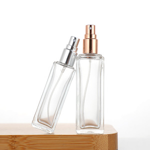 Sang Trọng Hình Chữ Nhật Rõ Ràng Vuông Thủy Tinh Nước Hoa Chai 3Ml 5Ml 10Ml 20Ml 30Ml Với Sáng Bóng Vàng Phun Cho Tinh Dầu Lỏng" - Product Image 6