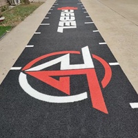 Césped Artificial Personalizado con Logotipo para Gimnasio, Pista de Fitness Verde, Roja, Negra, Blanca, Césped Artificial Astro Turf