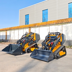 Mini <strong>Skid</strong> Steer <strong>Loader</strong> EPA EURO5 Engine Crawler Track <strong>Loader</strong> With Log Gravel Handling Attachment For Farm Garden - Product Image 3