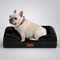 Lit pour chien en mousse à mémoire de forme orthopédique, directement de l'usine, housse amovible et lavable, base antidérapante, 4 tailles pour les races de petite à grande taille