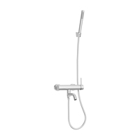 Ensemble de robinetterie de douche murale TOPWAY en acier inoxydable 304, finition nickel brossé, 2 fonctions, douchette à main