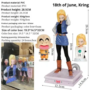 ฟิกเกอร์ตุ๊กตาผ้า CPR Android 18 Villain Series รุ่นที่สี่ GK พร้อมโมเดลฟิกเกอร์แอคชั่นคริลลินแบบสองหัว - Product Image 2