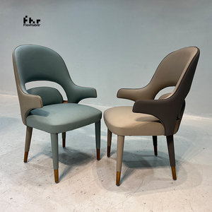 Luxury Modern Contemporary Hollow <b>Back</b> Dining <b>Chair</b> Mixed Material Fully Upholstered for Outdoor Hotel School Commercial Use - Product Image 6
