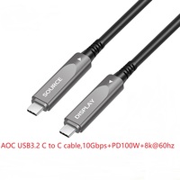 Câble USB3.2 USB-C vers USB-C en alliage de zinc AOC 10m 10 Gbps PD100W 8K60HZ