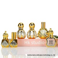 Botella de aceite Dongfeng China de 8ml, botella de vidrio con rodillo en forma de calabaza para perfume, botella pulverizadora a presión portátil al por mayor KS-301 con tapa ligera
