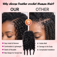 Extensions de tresses réutilisables à porter facilement, en cheveux vierges chinois doublement étirés, trame simple, 60g, bouclées, type Miracleburmese Feathers, très demandées