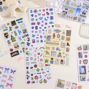 Livre d'autocollants A5 de 50 pages, Série Color <span class=keywords><strong>Shop</strong></span>, Autocollants coréens en film découpé, pour journal, scrapbook, décoration de coque de téléphone DIY, cadeau - Product Image 4