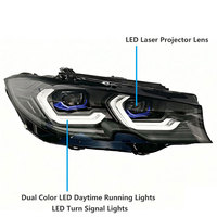 Kit de remplacement de phares LED avec feux de jour bicolores et projecteur laser, pour BMW Série 3 G20 2019-2022