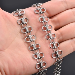 กำไลข้อมือสแตนเลสสีเงินทรงกลม  แบบมีจี้  สำหรับผู้หญิงและผู้ชาย - Product Image 1