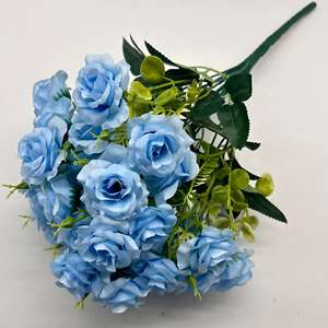 18 cabezas hechas a mano coloridas rosas boda decoración hogar Mesa rojo blanco flores bonsái bonito arreglo de paisajismo - Product Image 3