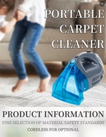 Aspirateur à main électrique industriel pour tapis et extracteur humide/sec pour usage commercial, domestique, camping-car et voiture