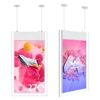 Refee Lecteur publicitaire Android double face 4K, affichage numérique multi-écrans, écran LCD suspendu pour vitrine, magasin de détail, éducation