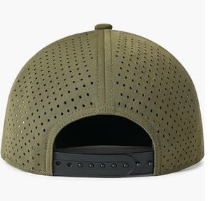 قبعة سناب باك عالية الجودة بـ <span class=keywords><strong>7</strong></span> ألواح مسطحة من البوليستر، مقاومة للماء مع ثقوب مقطوعة بالليزر، شعار مخصص، أسلوب هيب هوب للأنشطة الخارجية - Product Image 3