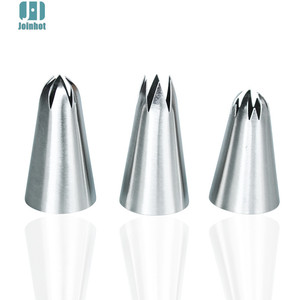 Joinhot Star Piping Nozzle 3-Piece Set Reusable Cake Decorating Tool For Butter Icing - Product Image 4