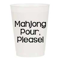 16 Oz. Tasses de fête transparentes personnalisées Tasse de fête de fiançailles de mariage en plastique givré Mahjong Pour Please Tasses givrées Quinze