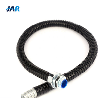 JAR Usine Prix PVC Enduit Flex Conduit Électrique Câble Protection Revêtement En Plastique Tuyau En Acier Galvanisé