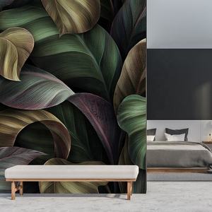 <span class=keywords><strong>Carta</strong></span> da <span class=keywords><strong>parati</strong></span> Vintage e belle foglie tropicali 3d - Product Image 5