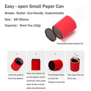 Mini caja de té portátil Easy-Pull Easy-Tear Sellado de papel Lata Embalaje Caddy de té universal de tamaño pequeño - Product Image 4