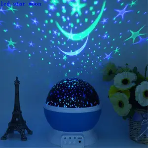 Valentine's Day gift Star rotate projector light led desk lamp with usb port art deco 3D table lamps