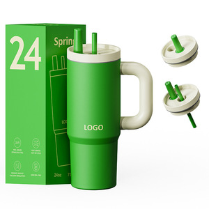 Spring 24Oz Stainless Steel Insulated Tumbler With Handle For Travel And Outdoor Use - Product Image 4