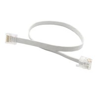 Konektor RJ45 Putih 1M 8P8C Kabel Cat6 Plug Pendek 8-Core Twisted Pair Kabel Jaringan Pipih untuk Komunikasi Data