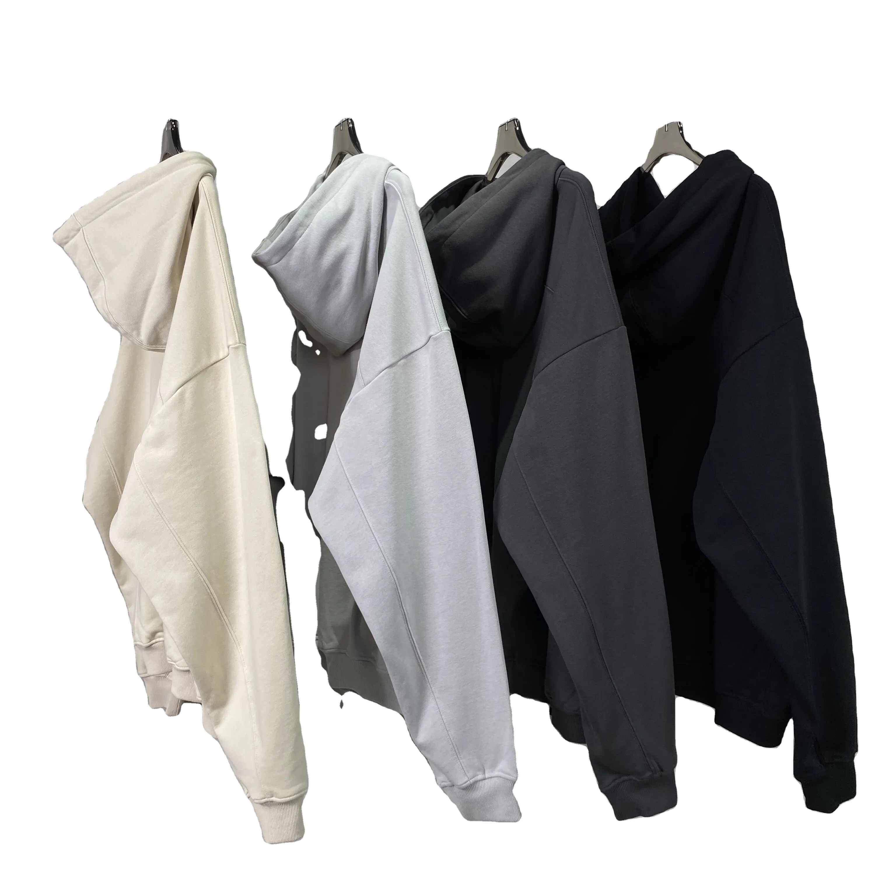 Best Verkopende Heren Zwaargewicht Unisex Oversized Hoodie 100% Katoen Franse Badstof Gebreid Gewassen 3d Patroon-Hoge Kwaliteit Frans