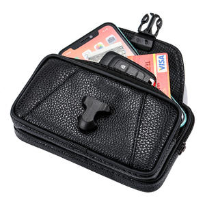 Sac banane de luxe en <span class=keywords><strong>cuir</strong></span> véritable, étui pour téléphone portable, clip de <span class=keywords><strong>ceinture</strong></span>, étui pour <span class=keywords><strong>smartphone</strong></span> pour iPhone pour Samsung - Product Image 3