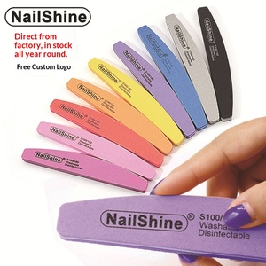<span class=keywords><strong>Lima</strong></span> de <span class=keywords><strong>uñas</strong></span> de doble cara con esponja pulidora de media luna Nailshine transfronteriza, herramienta de manicura de doble uso con arena gruesa y <span class=keywords><strong>fina</strong></span> - Product Image 2