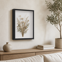 Cadre noir profond 11x14 pouces avec passe-partout blanc de 2 pouces (5 cm) pour objets 3D, fleurs séchées, souvenirs et décoration murale
