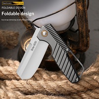 Couteau pliant mini D2 tout acier transfrontalier, multifonctionnel, portable, pour camping, haute dureté, outil de survie et d'autodéfense