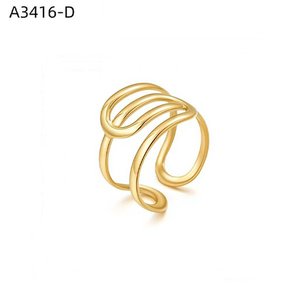 เอมี่ เอมี่แฟชั่นริง A3416 สแตนเลสสตีล 925 ชุบเงินเรขาคณิตสมัยใหม่ของผู้หญิงสวมใส่ทุกวันเครื่องประดับของขวัญ - Product Image 2