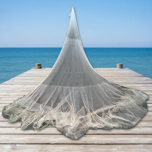 แหจับปลาแบบญี่ปุ่นมืออาชีพ พร้อมช่องใส่สายด้านล่าง สายไหมยืดหยุ่นสูง ตาข่ายละเอียดสำหรับจับ<span class=keywords><strong>ปลา</strong></span>กระเบนและปลานิล - Product Image 1