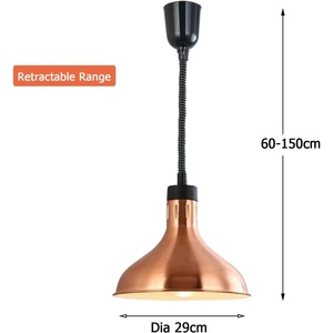 Lámpara Calentadora de Comida <span class=keywords><strong>OULU</strong></span>, Elegante, de Hierro, Color Oro Rosa, Calentador Eléctrico Ajustable, Colgante, Calentamiento Rápido, Duradero, Ahorro de Energía - Product Image 5