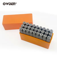 OWDEN Design – Kit de poinçons à lettres de 27 pièces, caractères pointillés, qualité industrielle, pour bricolage, OEM, ODM, en acier CR-V