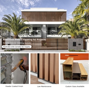 Panneau de façade en aluminium de qualité supérieure, 50 mm de profondeur, système de bardage extérieur durable, résistant aux intempéries pour les bâtiments - Product Image 3
