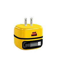 Chargeur de téléphone portable USB Type C 65W avec câble rétractable Type-C, charge rapide 65W, prise EU US UK, super charge rapide