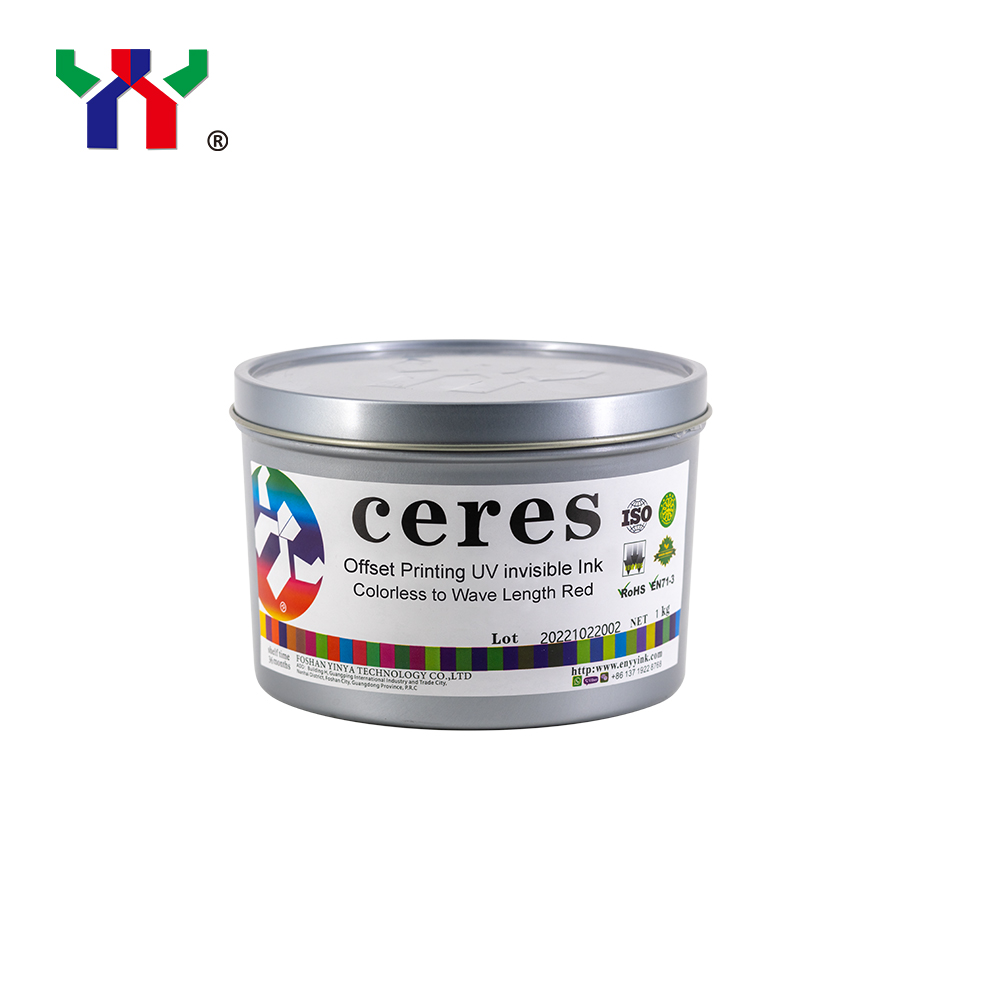 Ceres Wavelength 365 Mm: Reduv Invisible Ink for Offset Printing