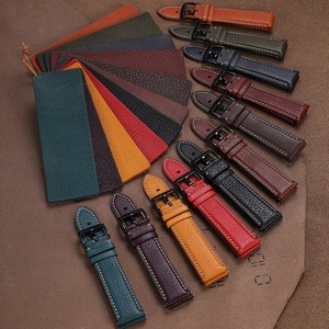 สายนาฬิกาหนังแท้แบบกำหนดเองสำหรับ OEM Horween/Crazy Horse/ Martino/WAX/MBox/Saffiano/Epsom/Suede ใช้แทนสายเดิมได้กับนาฬิกาทุกประเภท - Product Image 4