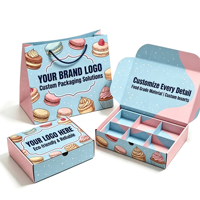 Boîtes en carton ondulé en gros avec sacs en carton blanc pour macarons, emballage personnalisé en vrac, société de distribution